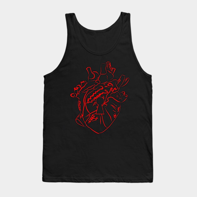 Key to my Heart Tank Top by ScinderScythe